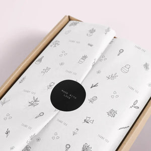 Beige Floral Tissue Paper